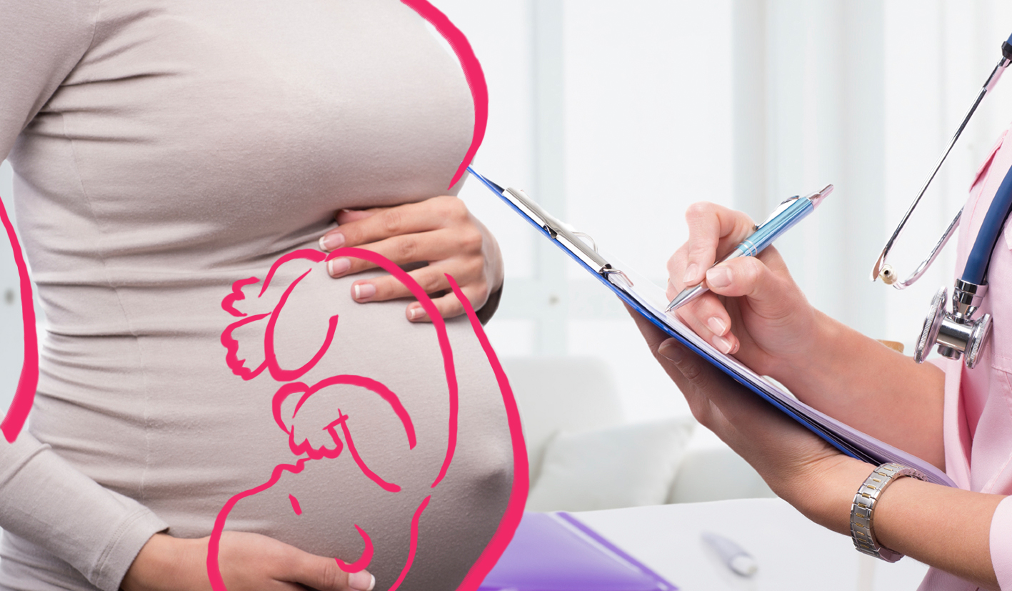 беременная с врачом