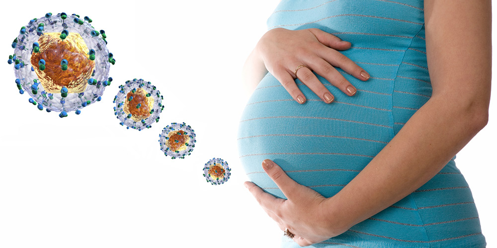 беременная девушка и вирусы